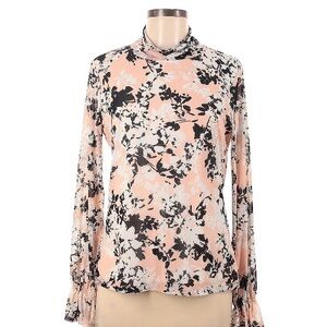 Calvin Klein Pink and Black Floral Blouse